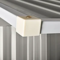 Outsunny Outdoor Garden Shed Storage, Backyard Steel Utility Tool Shed, Lawn Garage Building Organizer w/Sliding Door, Gable Roof, 1.94x1.1x1.84m, 4 Vents-Gray(m-10)