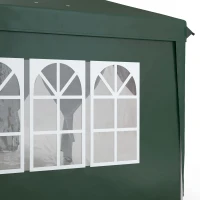 Outsunny 3 x 6m Pop-Up Gazebo, with Curtain Walls and Windows - Dark Green(m-8)