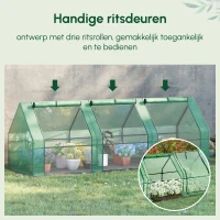 Outsunny Kas tomatenkas plantenkas met raam koude kas kweekkas groen(m-5)