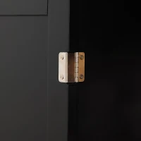HOMCOM Insulă de Bucătărie cu Dulăpior, 2 Sertare și Suport pentru Condimente cu 3 Rafturi, 89x45x89,5 cm, Negru(m-9)
