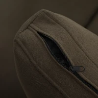 HOMCOM Tweezitsbank met Opbergruimte, Gestoffeerde Bank in Fluweellook met Rugkussens voor Woonkamer, Slaapkamer, Kantoor, Bruin(m-8)