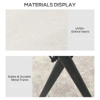 Outsunny Pop-up Folding Garden Gazebo with Double Roof UV 50+ Protection with 4 Zippered Mosquito Nets 4 x 4 m White(m-8)