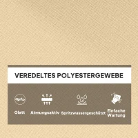 Outsunny Zitkussen voor Buiten: Tuingeschikt Kussen voor Hangmand en Schommelstoelen, Buitenkussen, Beige(m-6)