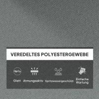 Outsunny Zitkussen, Dik Kussen voor Zitmeubels, met Rugleuning, Schommelstoelkussen, voor Binnen en Buiten, Lichtgrijs(m-5)