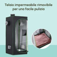 Outsunny Tenda da Coltivazione Idroponica in Mylar e Oxford 600D per Riflettere la Luce grow box grow tenda 60x60x140 cm(m-7)