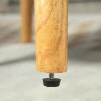 HOMCOM Accentstoel in Scandinavische stijl, fluweel, 25D-schuim, poten van Heveahout, beige, 63x69x79,5 cm(m-9)