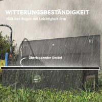 HOMCOM Robuuste Aluminium Opbergkist met Zijhandvatten, Slot en Sleutels, Gereedschapskist, 99 x 33 x 35,5 cm(m-9)
