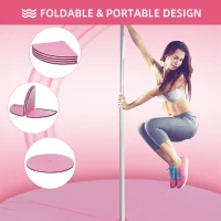 HOMCOM Pole Dance Mat Foldable Yoga Exercise Safety Dancing Cushion Crash Padding(m-4)