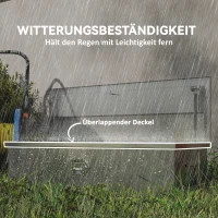 HOMCOM Robuuste Opbergkist van Aluminium met Zijhandgrepen, Slot en Sleutels, Gereedschapskist, 99 x 33 x 25,5 cm(m-9)