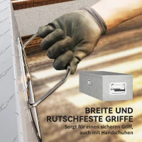 HOMCOM Robuuste Opbergkist van Aluminium met Zijhandgrepen, Slot en Sleutels, Gereedschapskist, 99 x 33 x 25,5 cm(m-8)