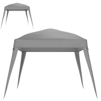 Outsunny Vervangingsdak Paviljoen, Vervangzeil voor 3 x 3 m Tuinpaviljoen, Gartentent dak Vervanging, UPF50+, Oxford-Stof, Lichtgrijs(m-1)