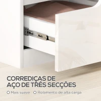 HOMCOM Mesa de Cabeceira Moderna Mesa de Cabeceira com Gavetas Mesa Auxiliar para Dormitório Sala de Estar 40x40x48 cm Branco(m-7)