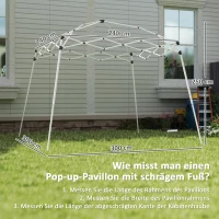 Outsunny Vervangend Paviljoendak, Vervangzeil voor 3 x 3 m Tuinpaviljoen, Gartenzeltdak Vervanging, UPF50+, Oxford-Stof, Koffie(m-3)