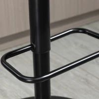 HOMCOM Set of 2 Adjustable Height Swivel Bar Stools with 360° Rotation and Footrest, Tufted Fabric(m-9)