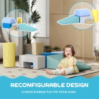 AIYAPLAY  Foam Building Blocks - Educational Games - Motor Skills Module - Certified EN71-1-2-3 Standards - PU 20D Foam(m-5)