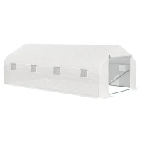 Outsunny  6 x 3 x 2m Walk in Polytunnel Greenhouse with Windows and Door for Garden, Backyard(m-1)