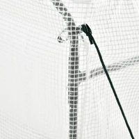 Outsunny Kas, toegankelijk, 1,80 x 1,00 x 1,68 m, Foliekas, Robuuste Zeil, Wit(m-9)