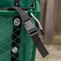 Outsunny Large 4 Wheel Heavy Duty Garden Cart Truck Trolley Wheelbarrow with Handle and Metal Frame - Green(m-9)