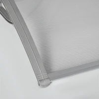 Outsunny Deuroverkapping, Overkapping voor Ingangen en Ramen, 100L x 75B x 23H cm, Zilver(m-9)