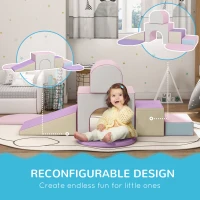 HOMCOM 7PCS Baby Motor Skills Module Baby Motor Skills Course Foam EPE for preschool-age children, multicolor(m-6)