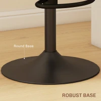 HOMCOM Set of 2 bar stools adjustable height bar chairs with rattan backrest and footrest, brown(m-6)