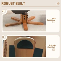 HOMCOM Reclining Chair with Footrest Rocking Backrest Reclining Padded Synthetic Covering Grey(m-7)