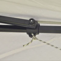 Outsunny 3.6 x 3.6 m Pop-Up Gazebo with Netting and Carry Bag - Height Adjustable Party Tent, Instant Canopy Sun Shade Shelter, Grey(m-11)