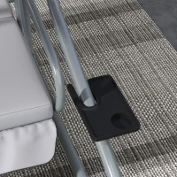 Outsunny Banco Baloiço de Jardim 3 Lugares Convertível em Cama com Toldo Ajustável e 2 Almofadas  200x120x164 cm Cinza(m-9)