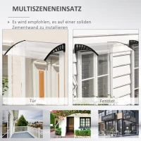 Outsunny Beschermende Luifel, UV- en Waterbestendig, 89x122x24cm, Wit(m-6)