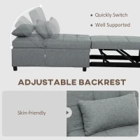 HOMCOM Four-In-One Single Sleeper Chair - Dark Grey(m-6)