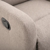 HOMCOM Poltrona Relax Reclinabile fino a 168° con Poggiapiedi, 67x83x107 cm, Grigia(m-8)