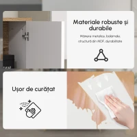 Homcom Dulap Modern 180 cm – Cu Usi, Sertare si Rafturi de Depozitare(m-8)