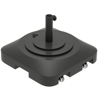 Outsunny Gartenschirmständer, Sonnenschirmständer aus Kunststoff, mit Wasser oder Sand befüllbar, Kunststoff, Schwarz