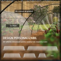 Outsunny Set de plasă de grădină cu 30 de cercuri și 20 de cleme(m-6)