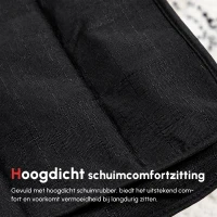 HOMCOM Fauteuil, fauteuil, verstelbare voetsteun, kussen, hout+zwart, 66,5 x 94 x 100 cm(m-4)