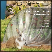 Outsunny Set de plasă de grădină cu 30 de cercuri și 20 de cleme(m-4)