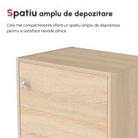 Homcom Dulap Multifunctional Alb – 3 Rafturi & Usi pentru Casa sau Birou(m-9)
