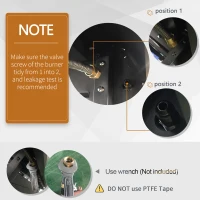 Outsunny 4+1 Burner Gas BBQ Grill, Outdoor Barbecue Trolley with Wheels, Warming Rack, Side Shelves, Cabinet, Thermometer for Garden, Party, Camping, 125 L x 51 W x 100 H cm, Grey(m-4)