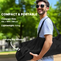 Outsunny Hammock Camping Chair Set of 2, Adjustable Back Swinging Camping Chair Portable Swinging Chair with Cup Holder, Headrest, Padded Seat and Carry Bag for Travel Fishing Hiking, Blue(m-6)