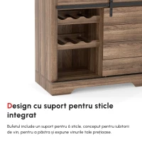 Homcom Dulap Bucatarie – Stil Industrial Vintage(m-8)