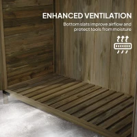 Outsunny 103.5 x 59 cm Wooden Garden Shed - Brown(m-7)