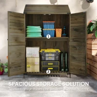 Outsunny 103.5 x 59 cm Wooden Garden Shed - Brown(m-4)