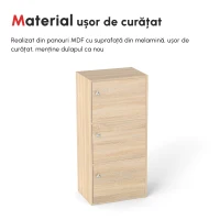 Homcom Dulap Multifunctional Alb – 3 Rafturi & Usi pentru Casa sau Birou(m-8)