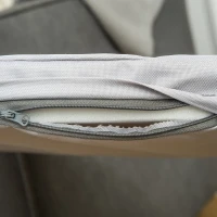 PawHut Sofá para Perros de Ratán Sintético Redonda con Cojín Impermeable y Lavable para Interior y Exterior Ø60x20 cm Gris(m-8)