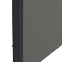 Outsunny Store latéral brise-vue paravent rétractable 4 x 1,80 m alu. polyester anti-UV haute densité 180 g/m² gris foncé(m-8)