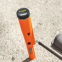 Outsunny Metaaldetector voor Volwassenen, Draagbaar Detectieapparaat met LED-indicator, Waterdicht Draadloos Metaaldetectieapparaat Oranje(m-9)