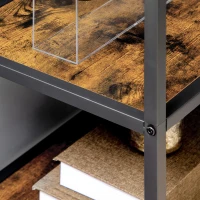 HOMCOM Bibliothèque étagère de rangement à 7 niveaux cadre en acier style industriel 83 x 34 x 180 cm noir(m-7)