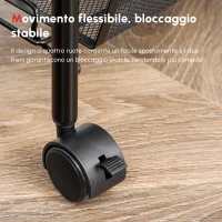HOMCOM Carrello da Cucina Salvaspazio a 5 Livelli con Cestini a Rete in Acciaio, 45x26.5x106cm, Nero(m-6)
