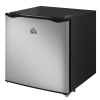 HOMCOM Mini-Gefrierschrank, 35 L Minikühlschrank, -14 bis -24℃, 5-stufige Temperaturregelung, 47 x 44,2 x 48,8 cm, Silber(m-1)