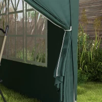 Outsunny Gazebo 3x3 m da Giardino Impermeabile in Acciaio con Copertura in tessuto Oxford, Verde(m-9)